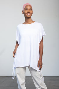Convertible Short Shirt - White - Front