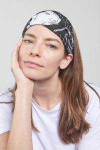 Equality Pitch Black & White - Double Layered - Headband