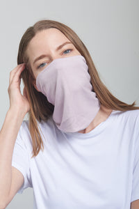 Lavender & Light Gray - Double Layered - Mask
