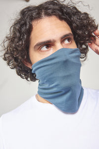 Titanium Blue & Light Gray - Double Layered - Mask