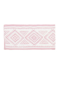 Baja style print tribal road trip headband for kids girls boys in dusty lavender with white pink