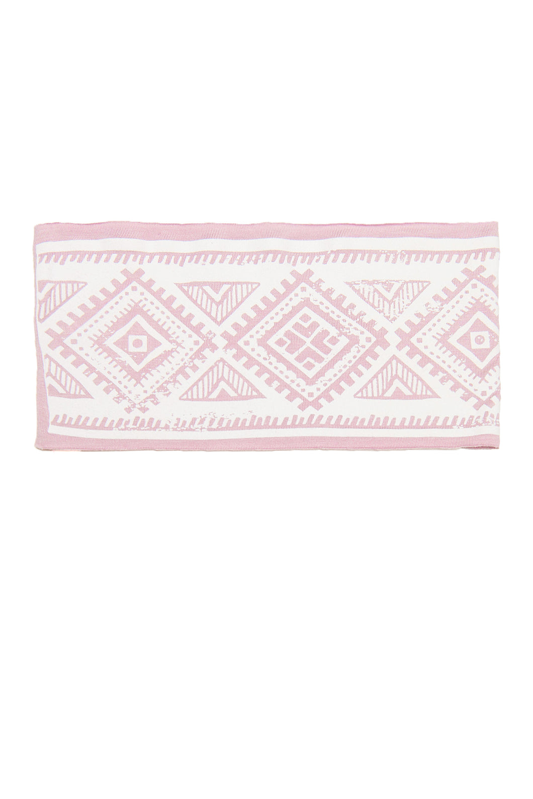 Baja style print tribal road trip headband for kids girls boys in dusty lavender with white pink