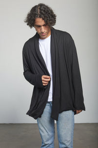 Cardigan Wrap - Pitch Black - Medium - Front
