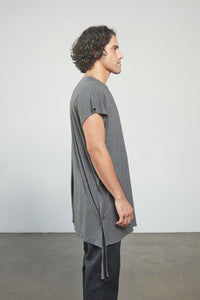 Convertible Long Shirt - Stone Gray - Side