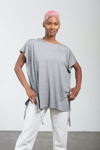 Convertible Short Shirt - Light Gray - Front