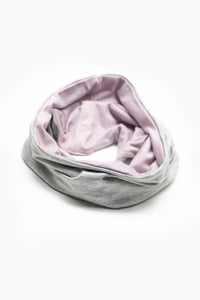 Double Layer Multi Use Headband/Face Mask - Lavender & Light Gray