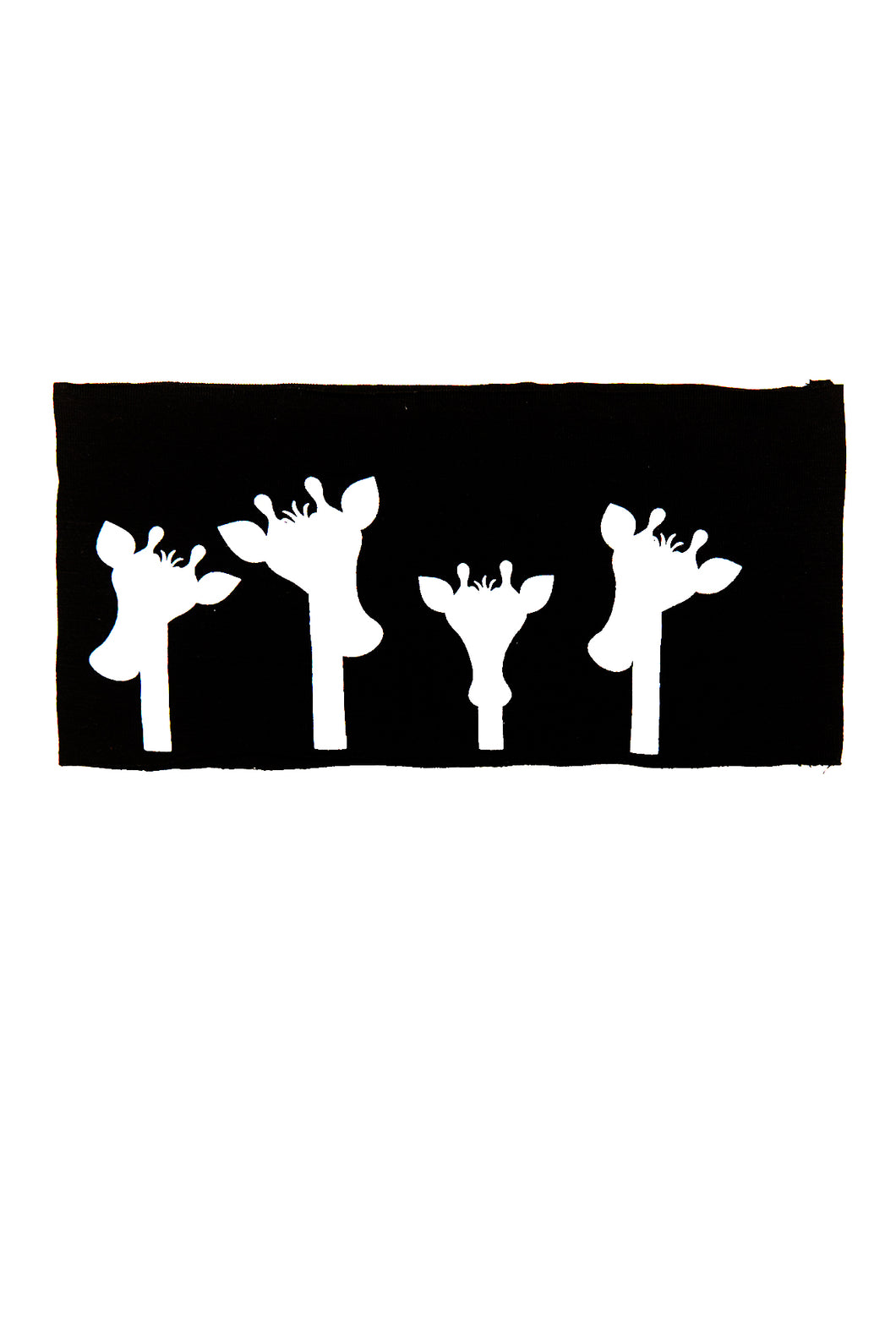 Giraffe headband kids gaiter pitch black and white girls boys