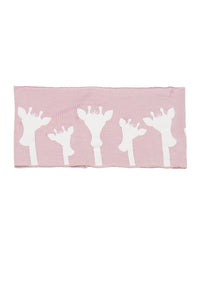 Giraffe headband kids gaiter lavender and white pink girls
