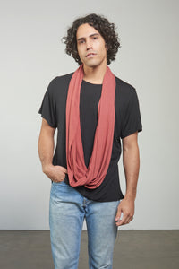 Infinity Scarf - Brick Red - Open