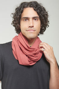 Infinity Scarf - Brick Red - Wrapped