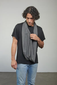 Infinity Scarf - Stone Gray - Open