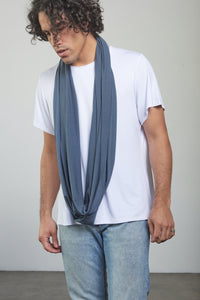 Infinity Scarf - Titanium Blue - Open
