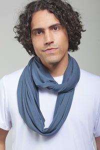 Infinity Scarf - Titanium Blue - Wrapped