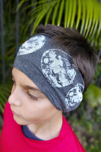 Moon Phases Headband in Stone Gray