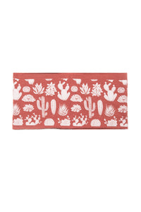 Kids Desert Print Multi Use Headband/Mask in Brick Red