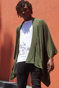 Kimono Jacket in Olive Green