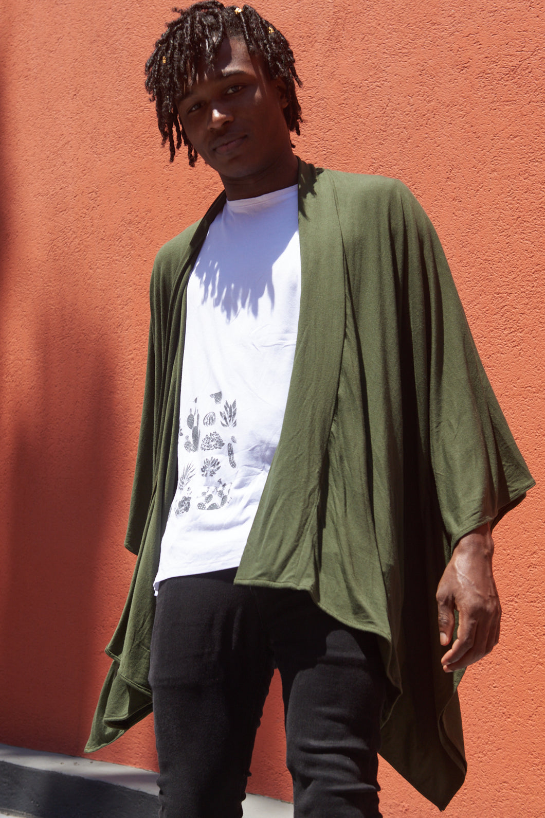 Kimono Jacket in Olive Green