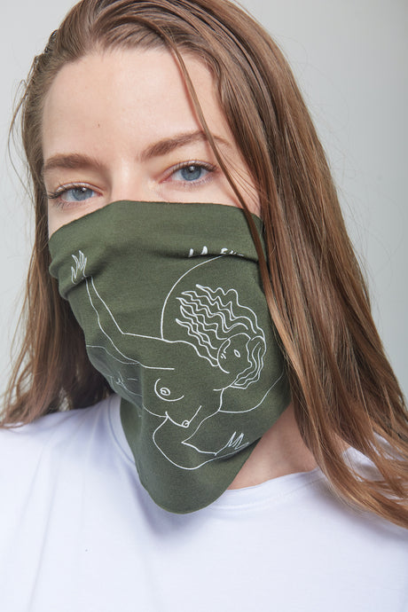 Get Up, Stand Up - Fuerza Del Sol - Mask - Olive Green
