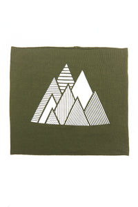 Mighty Mountains - Olive Green - Headband/Gaiter/Mask