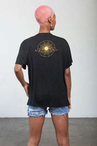 Super Soft T Print - Rising Sun - Pitch Black - Small - Back