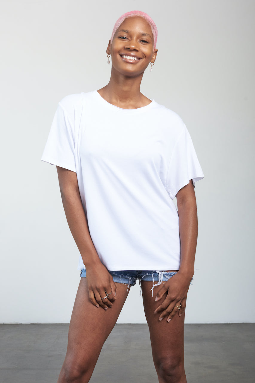 Super Soft T - White - Small - Front