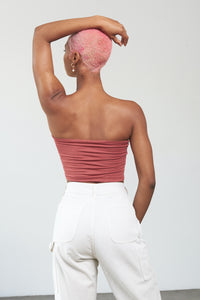 Super Soft Tube Top - Brick Red - Back