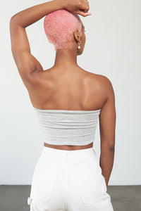 Super Soft Tube Top - Light Gray - Back